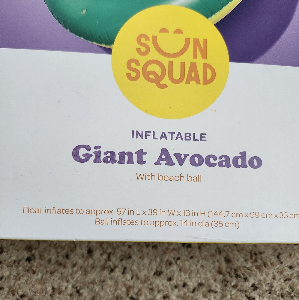 New Avocado Inflatable Pool Float - Picture 2 of 2